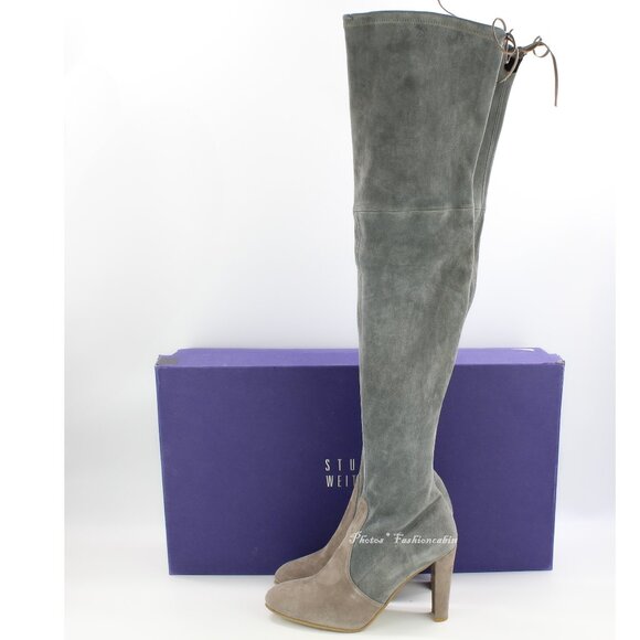 NEW Stuart Weitzman Highland Colorblock OTK Boots – Iconic Elegance - Picture 1 of 16